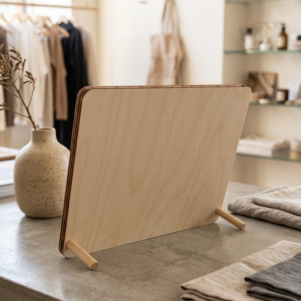 Angled sign holder L back
